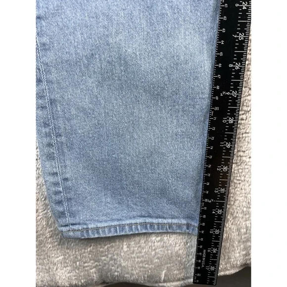 American Eagle Super High-Rise Straight Jeans Womens Size 8 Extra Long Blue - Picture 8 of 9